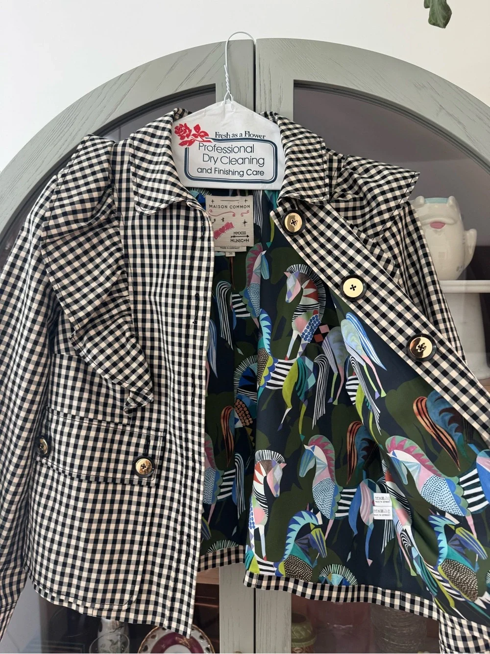 Maison Common Gingham Outdoor Jack with Ruffles Size S / 36